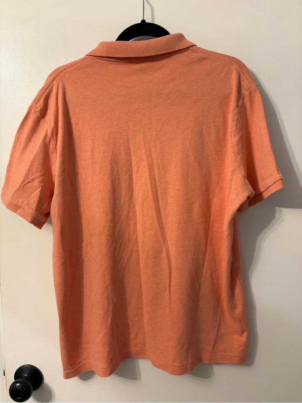 Ralph Lauren Men's Coral Orange Polo with Navy Logo